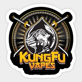 Black Kungfu Vapes Logo Sticker